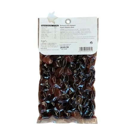 Olives de Kalamata noires naturelles BIO en sous vide PETROMILOS 250 g