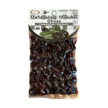 Olives noires variété 'Stafidoelies - Throumpa' de Thassos ELLIE 200 g