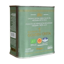 Huile d'olive vierge extra BIO de Messara AOP GOLDEN CRETA SAVOUIDAKIS en bidon 500 ml