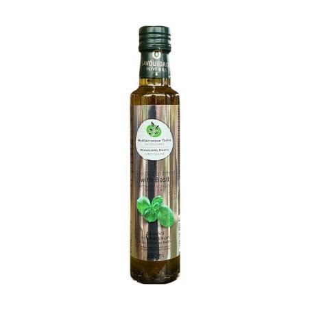 Huile d’olive vierge extra infusée au basilic SAVOUIDAKIS 250 ml