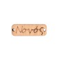 Pendentif rectangle en bois NOVOS 'Parrain' 3,5x1,2
