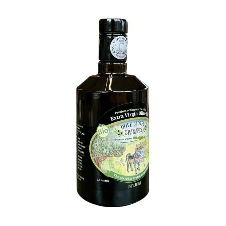 Huile d'olive extra vierge BIO 0.3 acidité AOP SPANAKIS 500 ml