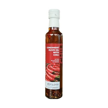 Huile d’olive vierge extra infusée aux piments 250 ml