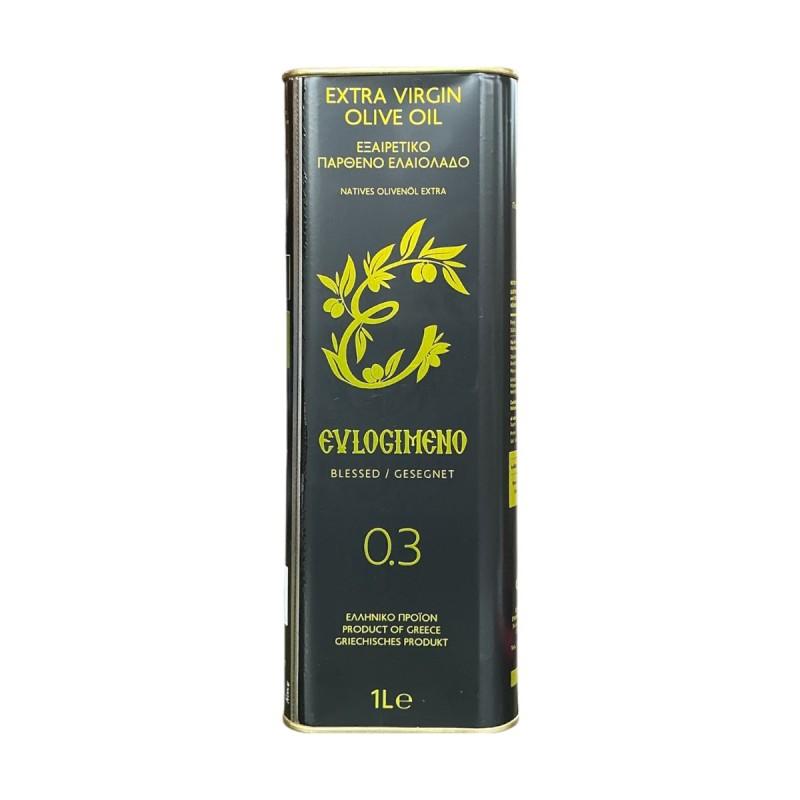 Huile d'olive EVLOGIMENO AOP MYLOPOTAMOS 0,3 acidité 1 l Tin Huile d'olive EVLOGIMENO AOP MYLOPOTAMOS 0,3 acidité 1 l Tin