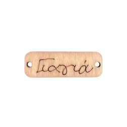 Pendentif rectangle en bois GIAGIA 'Grand-mère' 3,5x1,2