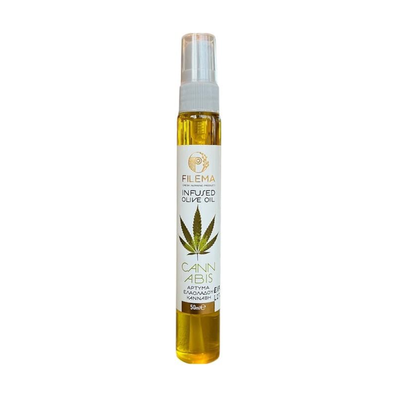 Huile d’olive en spray infusée au cannabis FILEMA 50 ml Huile d’olive en spray infusée au cannabis FILEMA 50 ml