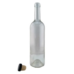Bouteille bordelaise en verre 750 ml