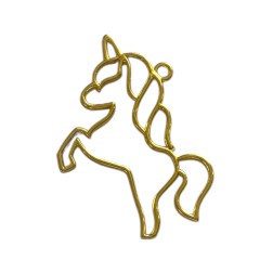 Pendentif licorne dorée DIY 5,5x0,02x5