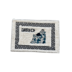 Tapis de bain en coton motif île grecque 60x40 cm