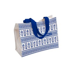 Sac cabas grec motif antique bleu et blanc ATP ANCIENT GREECE