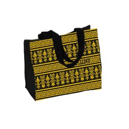Sac cabas grec motif méandre noir et or ANCIENT GREECE