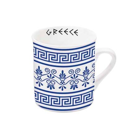 Tasse pour café grec en porcelaine fine motif frise grecque type espresso ANCIENT GREECE 100 ml