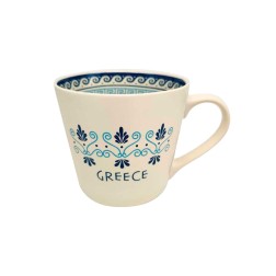 Mug en porcelaine fin à motifs grecs avec décor intérieur et extérieur ANCIENT GREECE 350 ml