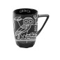 Mug en céramique illustré temple et chouette de Grèce antique noir ANCIENT GREECE 330 ml