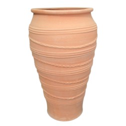 Jarre décorative Milatos en terre cuite artisanale de Crète KRITIKA CERAMICA grand modèle 100 X70cm