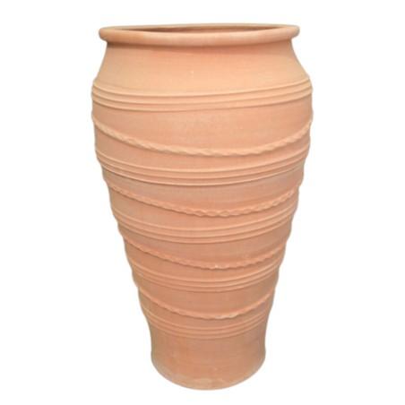 Jarre décorative Milatos en terre cuite artisanale de Crète KRITIKA CERAMICA grand modèle 100 X70cm
