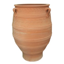 Jarre pithari en terre cuite artisanale de Crète KRITIKA CERAMICA grand modèle 1 mX65CM