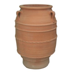 Jarre Knossos en terre cuite artisanale de Crète KRITIKA CERAMICA modèle 70 cmX50 cm