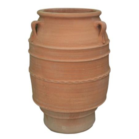 Jarre Knossos en terre cuite artisanale de Crète KRITIKA CERAMICA modèle 70 cmX50 cm