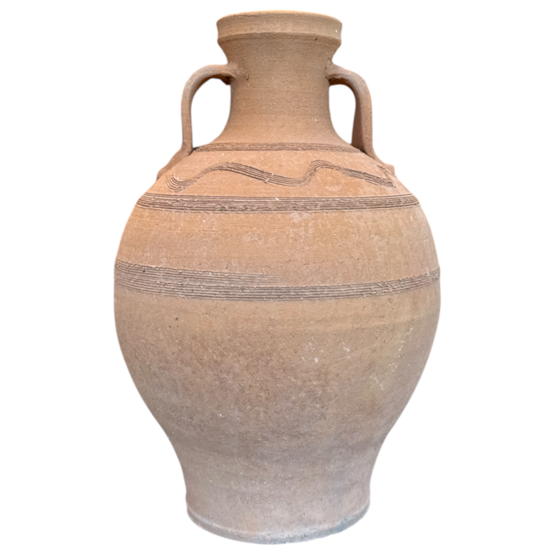 Pot stamnaki en terre cuite artisanale de Crète KRITIKA CERAMICA modèle 30 cmX25 cm Pot stamnaki en terre cuite artisanale de Crète KRITIKA CERAMICA modèle 30 cmX25 cm