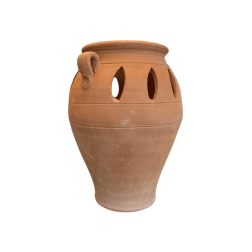 Photophore fotistiko en terre cuite artisanale de Crète moyen KRITIKA CERAMICA 20 cmX15 cm