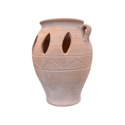Photophore fotistiko en terre cuite artisanale de Crète moyen KRITIKA CERAMICA 20 cmX15 cm