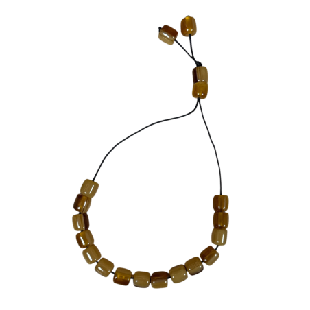 Komboloi grec résine synthétique "ritini" marron clair