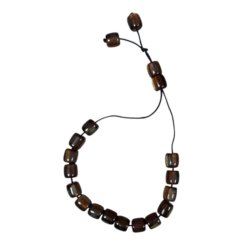 Komboloi grec résine synthétique "resine" marron