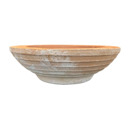 Coupe Lekanidaki crétoise terre cuite Thrapsano KRITIKA CERAMICA 12x42 cm