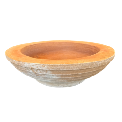 Coupe Lekanidaki crétoise terre cuite Thrapsano KRITIKA CERAMICA 12x42 cm