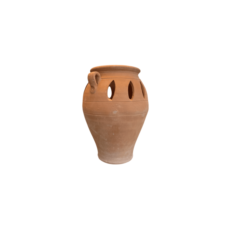 Photophore Fotistiko crétois 2 anses terre cuite petit Thrapsano KRITIKA CERAMICA 15x10 cm