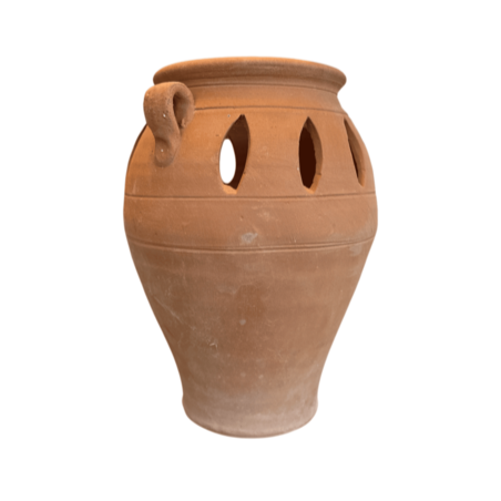 Photophore Fotistiko crétois 2 anses terre cuite petit Thrapsano KRITIKA CERAMICA 15x10 cm