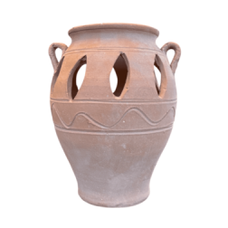 Photophore Fotistiko crétois 2 anses terre cuite petit Thrapsano KRITIKA CERAMICA 15x10 cm