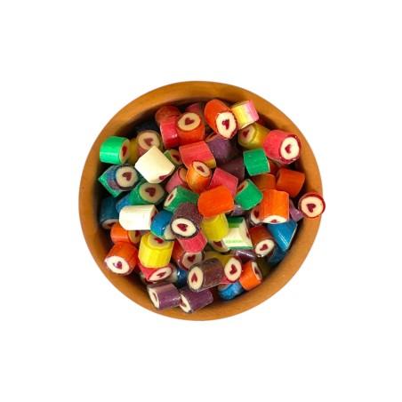 Bonbons artisanaux - Cœurs au parfum bubble gum KING OF CANDY en vrac par 100 g