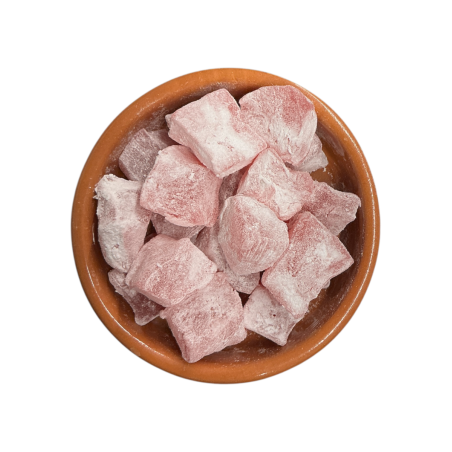 Loukoums parfumés à la rose de Lamia TSIATSOS en vrac par 200 g