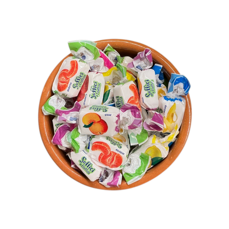Caramels tendres au lait et aux fruits (fruit toffee) en vrac par 200 g Caramels tendres au lait et aux fruits (fruit toffee) en vrac par 200 g