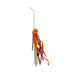 Bougie de Pâques décorée à la main de boutons - Lambada 42 cm