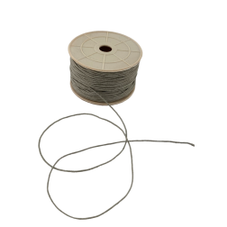 Cordon ciré gris 1,2 mm - par 5 mètres