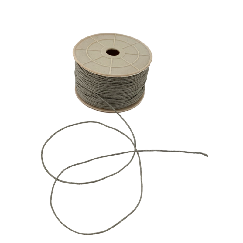 Cordon ciré gris 1,2 mm - par 5 mètres