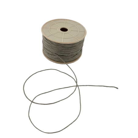 Cordon ciré gris 1,2 mm - par 5 mètres