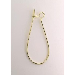 Supports Boucles d'oreilles pendantes en métal or 3,7 cm - vendu par 2 pièces
