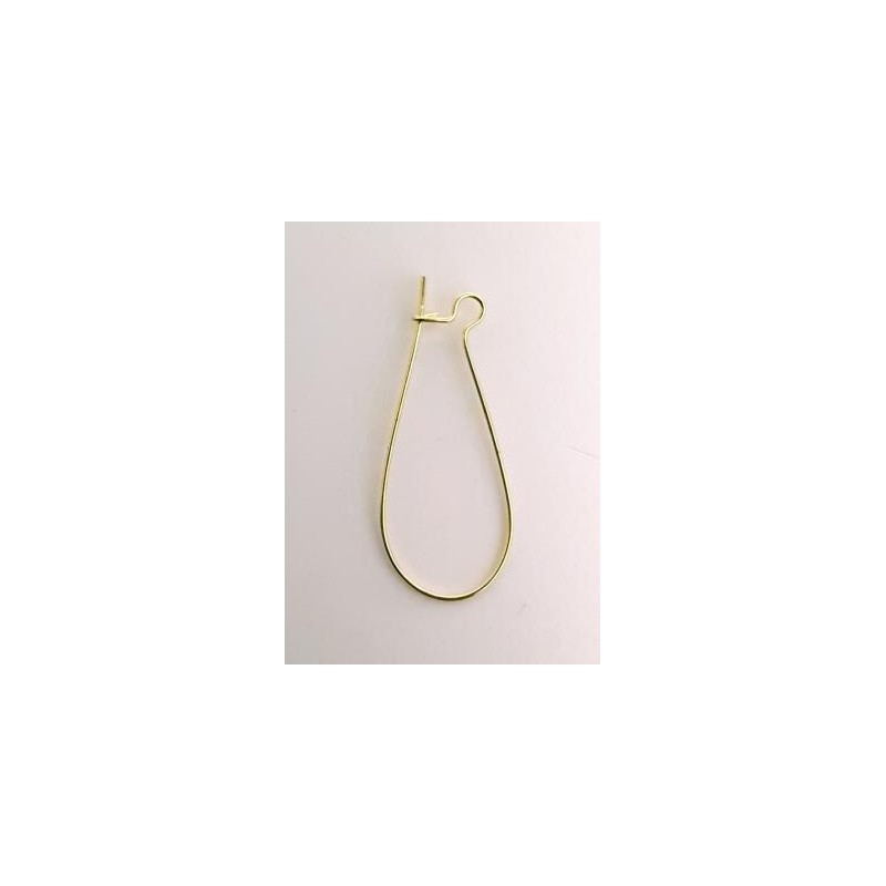 Supports Boucles d'oreilles pendantes en métal or 3,7 cm - vendu par 2 pièces