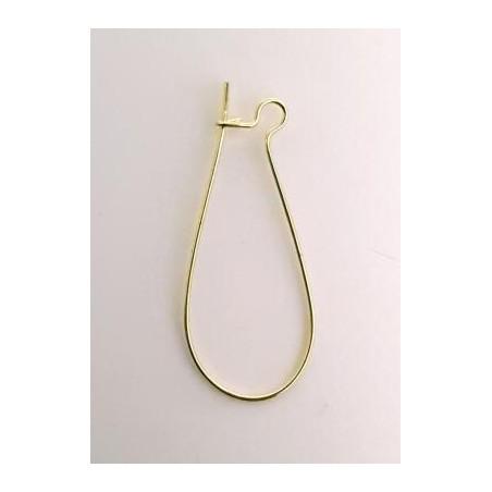 Supports Boucles d'oreilles pendantes en métal or 3,7 cm - vendu par 2 pièces