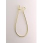 Supports Boucles d'oreilles pendantes en métal or 3,7 cm - vendu par 2 pièces