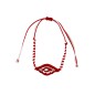 Bracelet tressé rouge-blanc avec motif triangle ajustable - Martaki