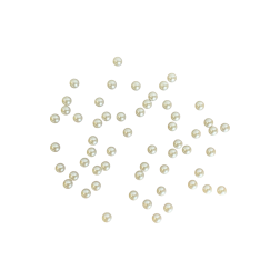 Lot de 10 perles demi-rondes à dos plat blanc-beige irisé pour Box 'Boîtes Cadeaux' de 10 mm