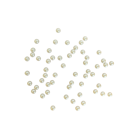Lot de 10 perles demi-rondes à dos plat blanc-beige irisé pour Box 'Boîtes Cadeaux' de 10 mm