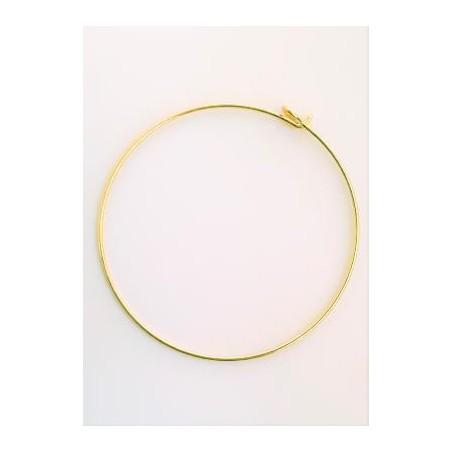 Bracelet en métal or ou argent 6,50 cm x 1.0 mm