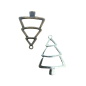 Pendentif en forme de sapin de Noël métallique 40x28 mm