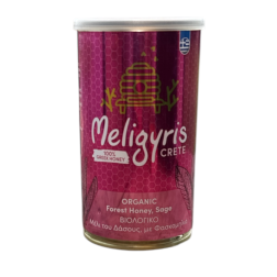 Miel forestier crétois BIO à la sauge en pot métallique MELIGYRIS 400 g